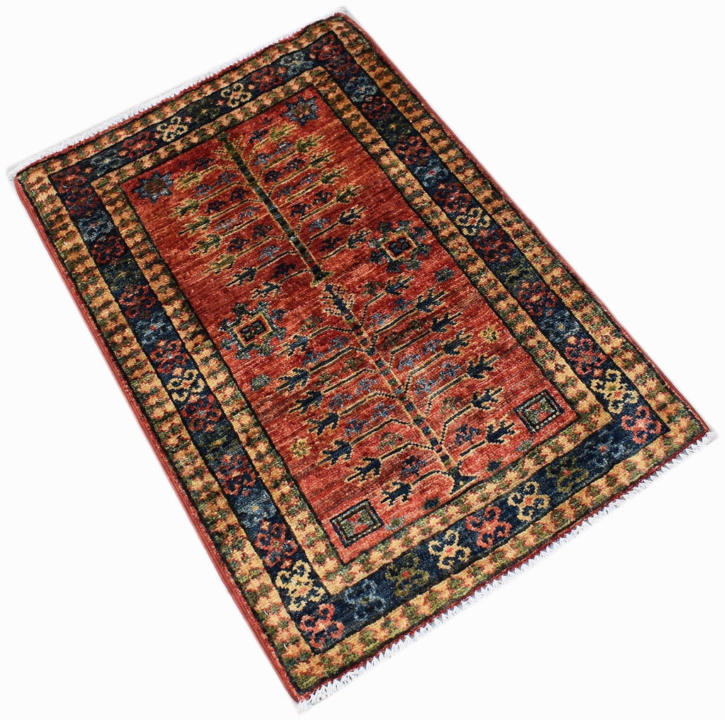 Handmade Mini Chobi Rug | 92 x 62 cm | 3' x 2'1" - Najaf Rugs & Textile