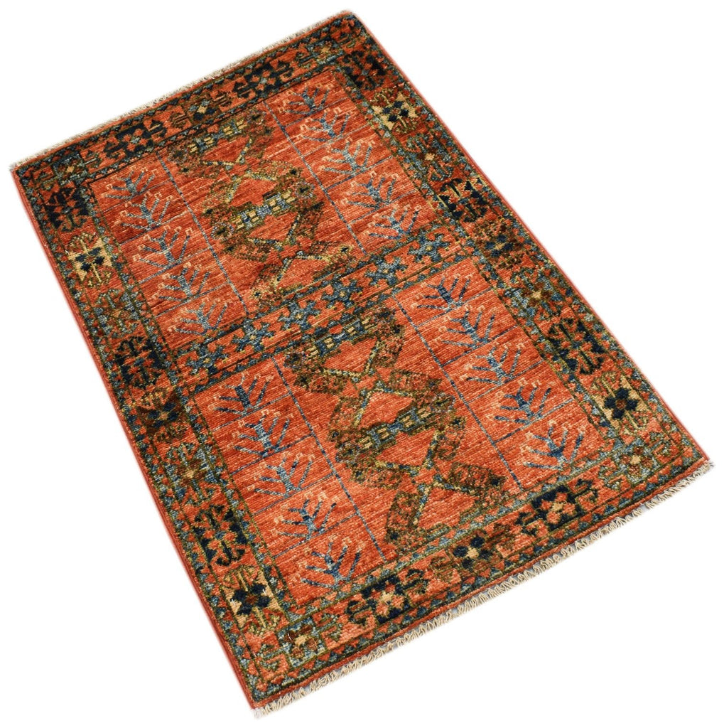 Handmade Mini Chobi Rug | 92 x 63 cm | 3' x 2'1" - Najaf Rugs & Textile