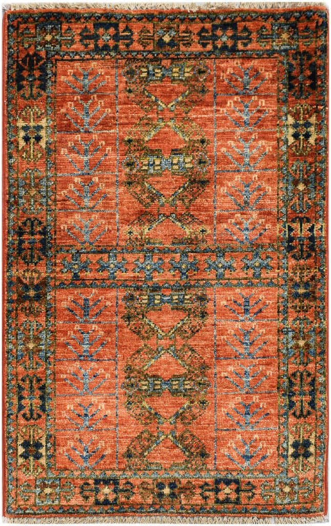 Handmade Mini Chobi Rug | 92 x 63 cm | 3' x 2'1" - Najaf Rugs & Textile