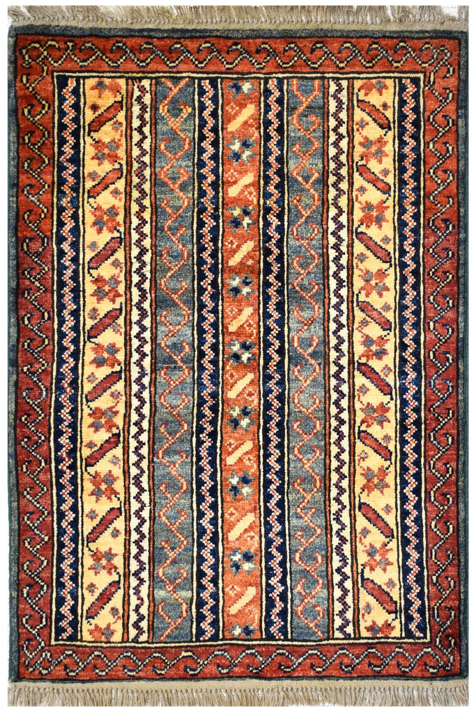 Handmade Mini Chobi Rug | 93 x 66 cm | 3' x 2'1" - Najaf Rugs & Textile