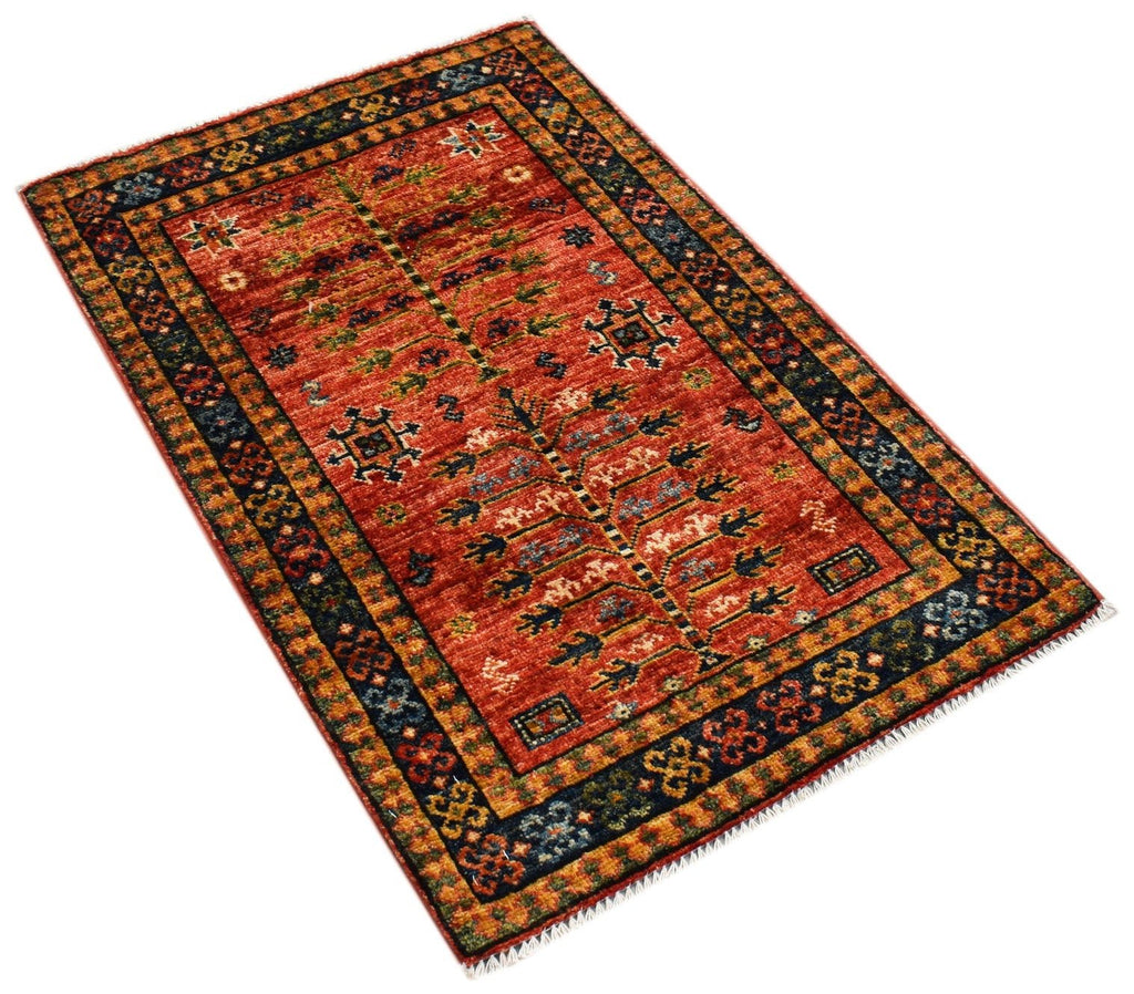 Handmade Mini Chobi Rug | 94 x 63 cm | 3'1" x 2'1" - Najaf Rugs & Textile