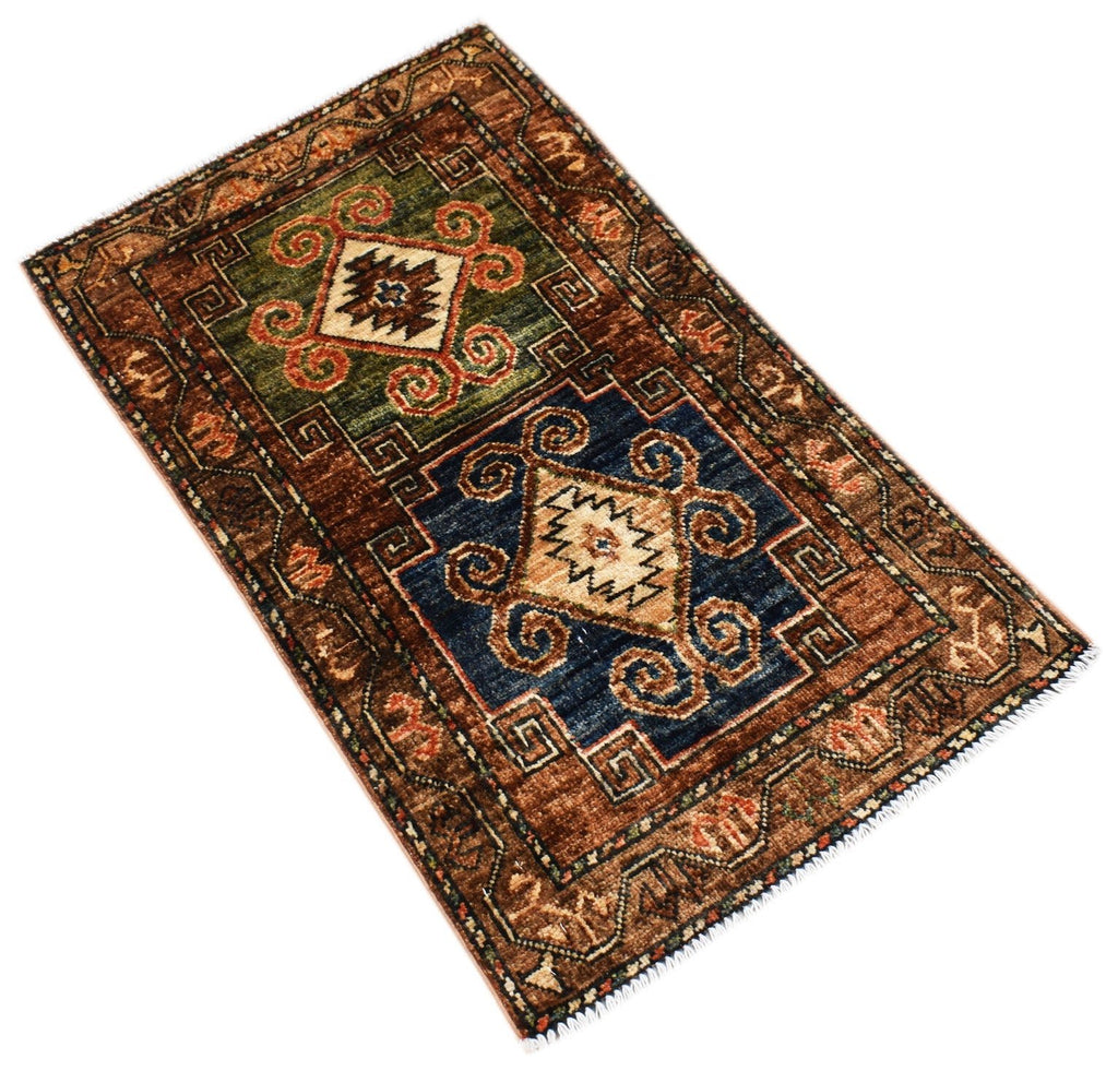 Handmade Mini Chobi Rug | 95 x 58 cm | 3'2" x 1'11" - Najaf Rugs & Textile