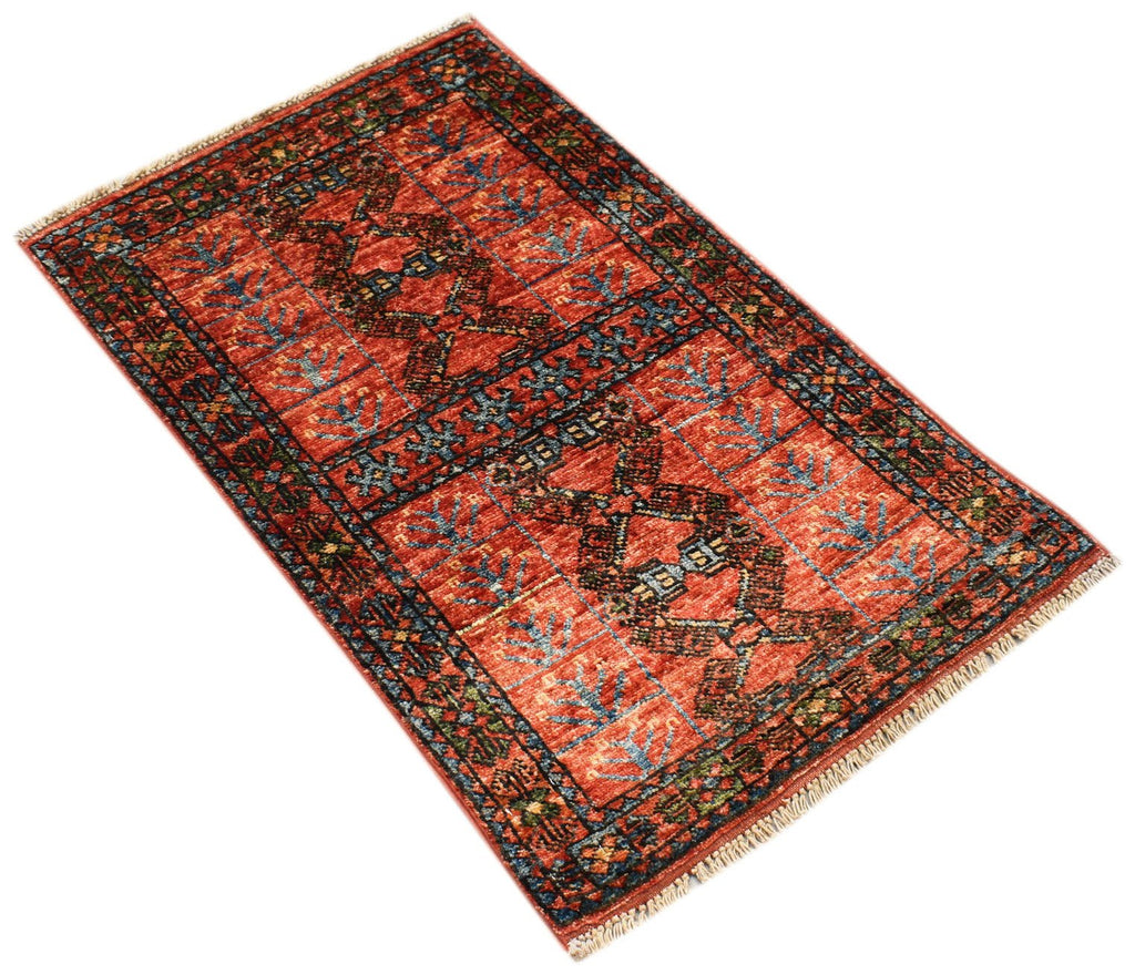 Handmade Mini Chobi Rug | 97 x 59 cm | 3'2" x 1'11" - Najaf Rugs & Textile