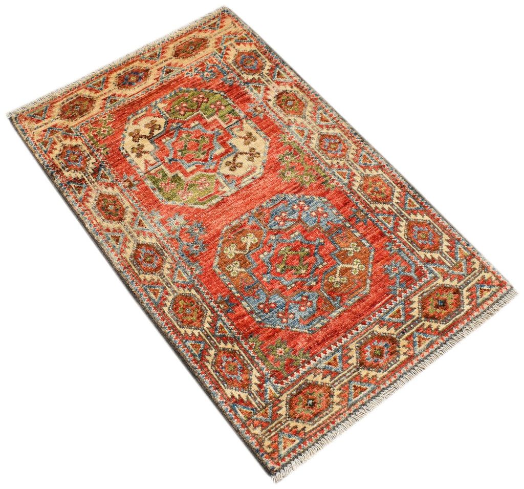 Handmade Mini Chobi Rug | 97 x 62 cm | 3'2" x 2' - Najaf Rugs & Textile