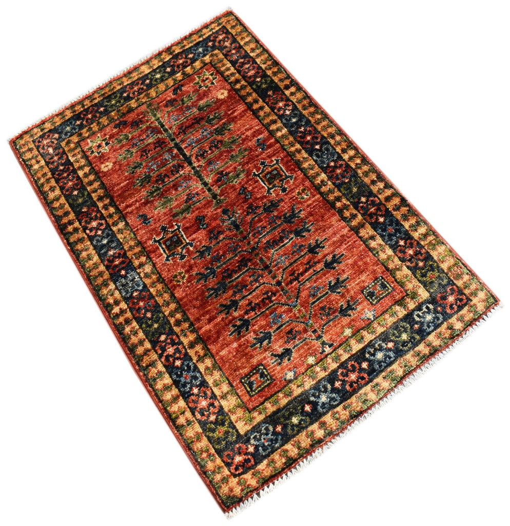 Handmade Mini Chobi Rug | 97 x 63 cm | 3'2" x 2'1" - Najaf Rugs & Textile