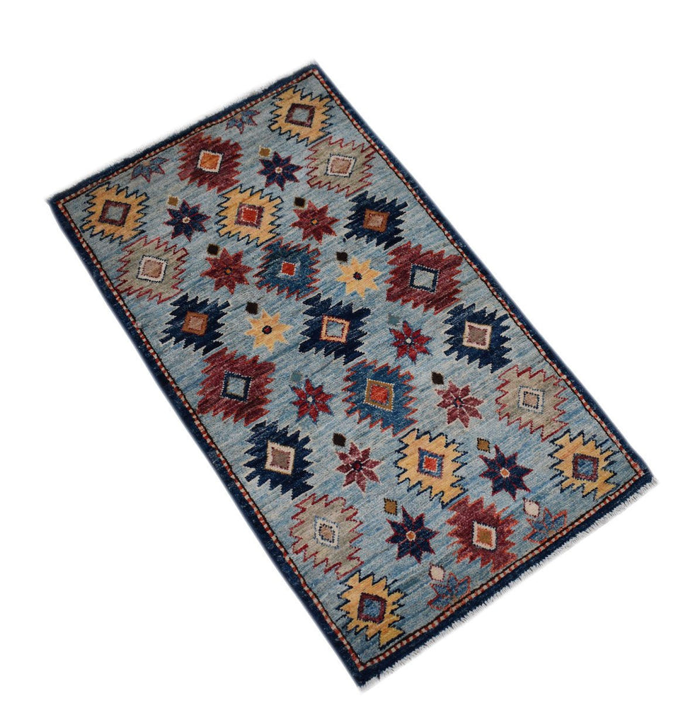 Handmade Mini Chobi Rug | 98 x 54 cm | 3'2" x 1'9" - Najaf Rugs & Textile