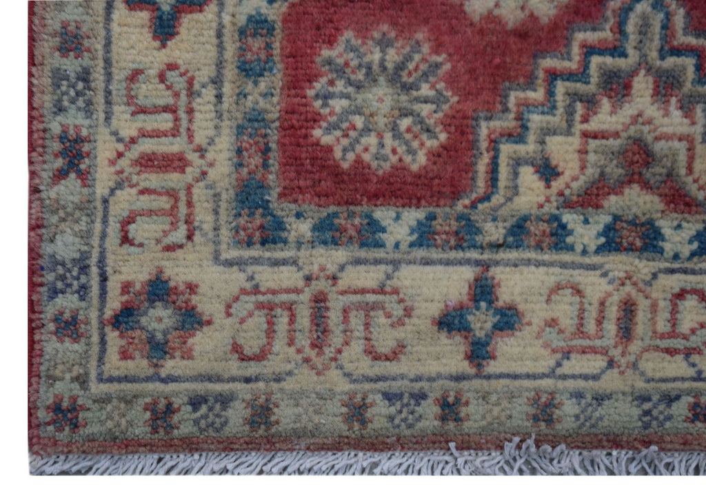 Handmade Mini Kazakh Rug | 84 x 61 cm | 2'9" x 2' - Najaf Rugs & Textile