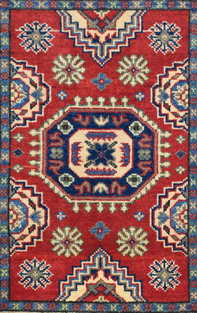 Handmade Mini Kazakh Rug | 86 x 64 cm | 2'8" x 2' - Najaf Rugs & Textile