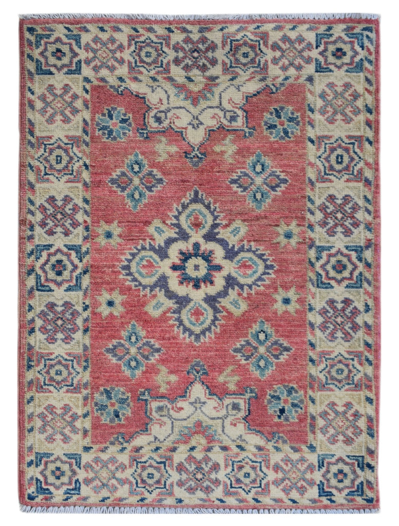 Handmade Mini Kazakh Rug | 88 x 61 cm | 2'10" x 2' - Najaf Rugs & Textile