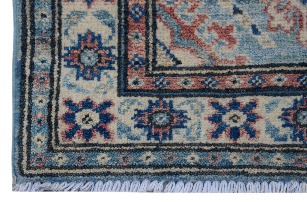 Handmade Mini Kazakh Rug | 89 x 59 cm | 2'11" x 1'11" - Najaf Rugs & Textile
