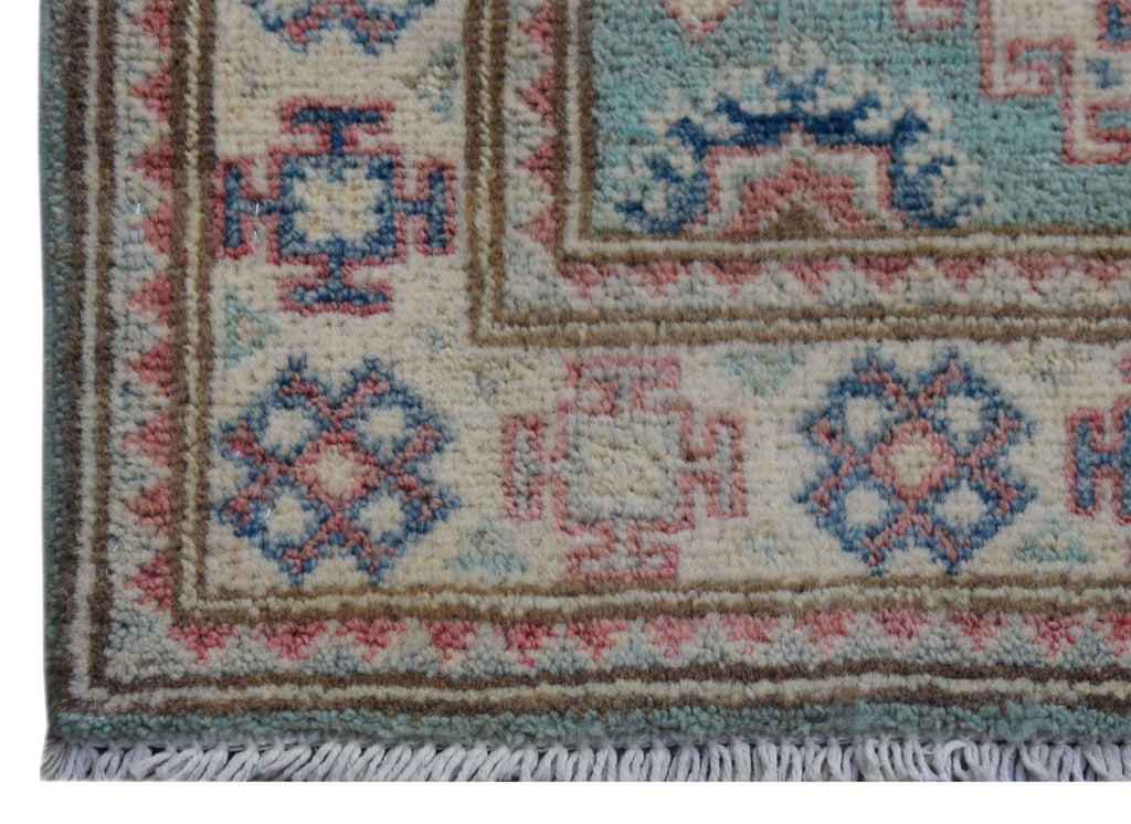 Handmade Mini Kazakh Rug | 89 x 64 cm | 2'11" x 2'1" - Najaf Rugs & Textile