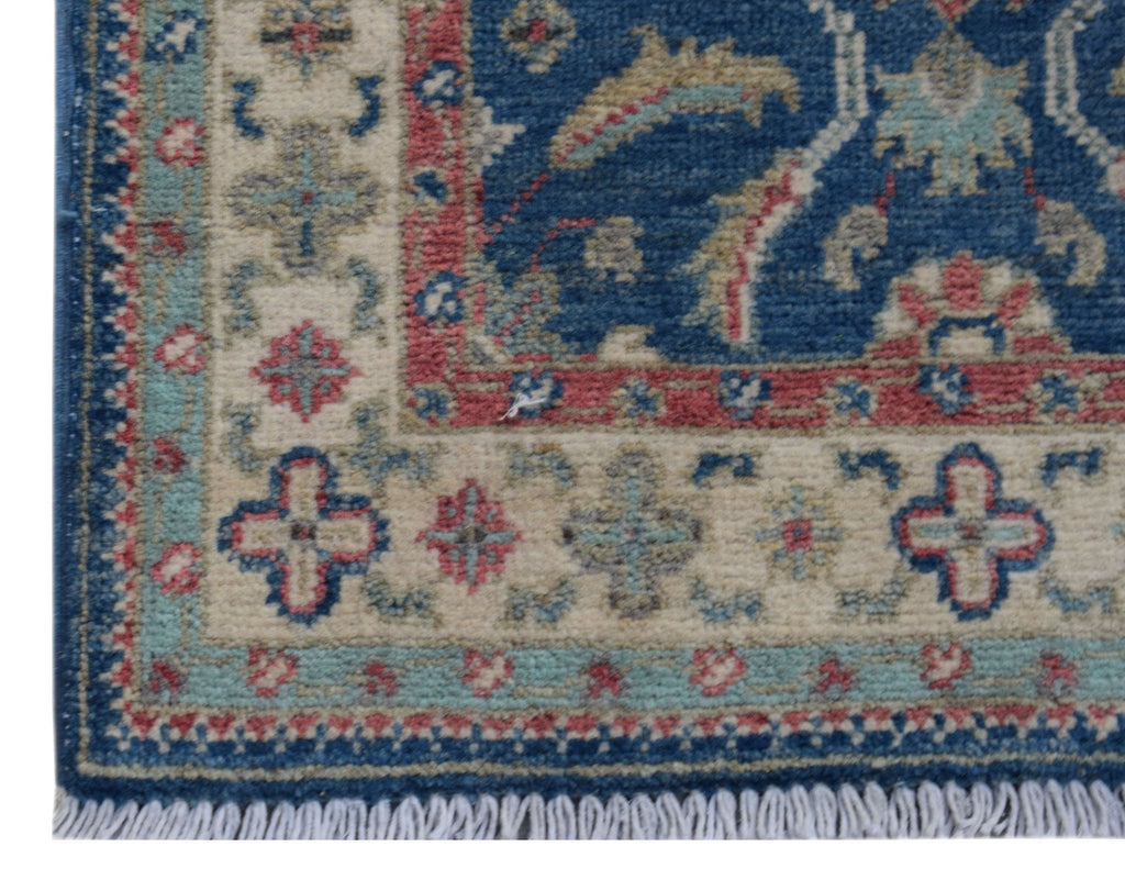 Handmade Mini Kazakh Rug | 90 x 58 cm | 2'11" x 1'10" - Najaf Rugs & Textile
