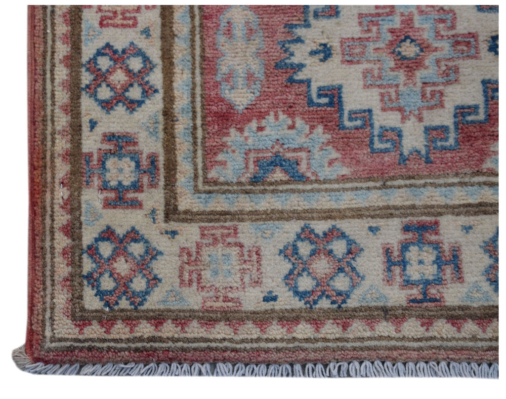 Handmade Mini Kazakh Rug | 90 x 59 cm | 2'11" x 1'11" - Najaf Rugs & Textile