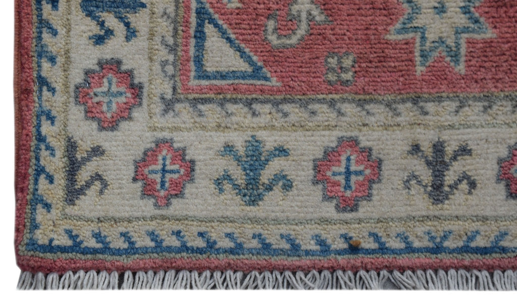 Handmade Mini Kazakh Rug | 90 x 60 cm | 2'11" x 1'11" - Najaf Rugs & Textile