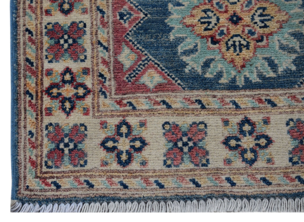 Handmade Mini Kazakh Rug | 90 x 66 cm | 2'11" x 2'2" - Najaf Rugs & Textile