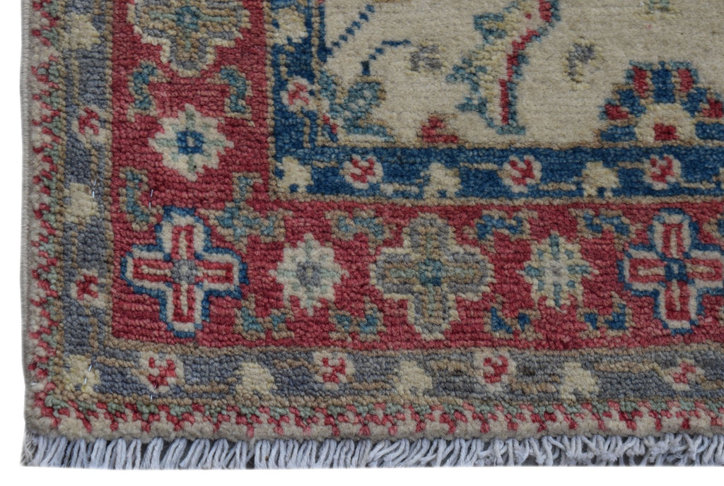 Handmade Mini Kazakh Rug | 91 x 57 cm | 3' x 1'10" - Najaf Rugs & Textile