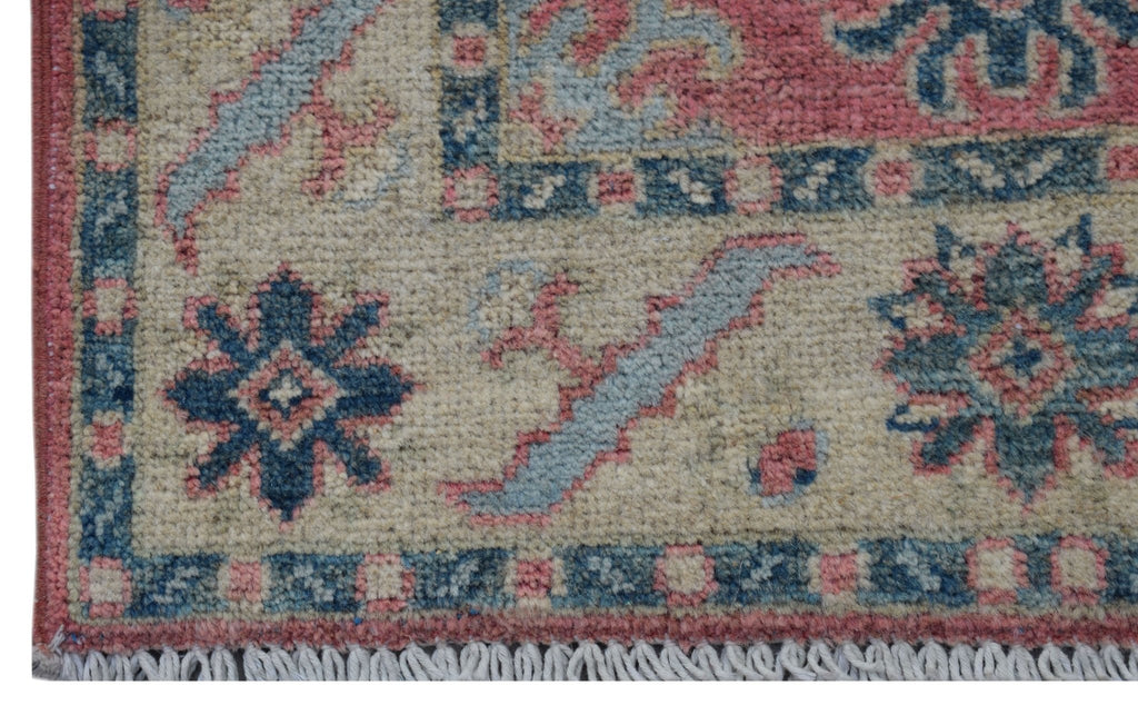 Handmade Mini Kazakh Rug | 92 x 62 cm | 3' x 2' - Najaf Rugs & Textile