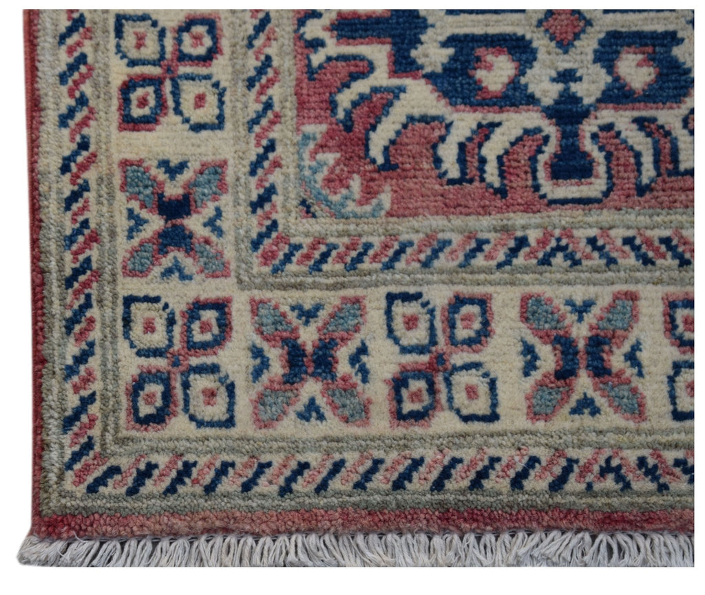Handmade Mini Kazakh Rug | 94 x 58 cm | 3'1" x 1'11" - Najaf Rugs & Textile