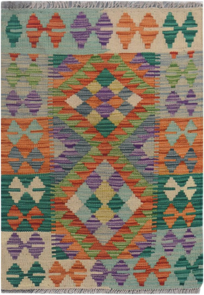 Handmade Mini Kilim Rug | 86 x 60 cm | 2'8" x 1'9" - Najaf Rugs & Textile