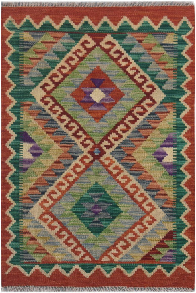Handmade Mini Kilim Rug | 92 x 50 cm | 3' x 1'6" - Najaf Rugs & Textile