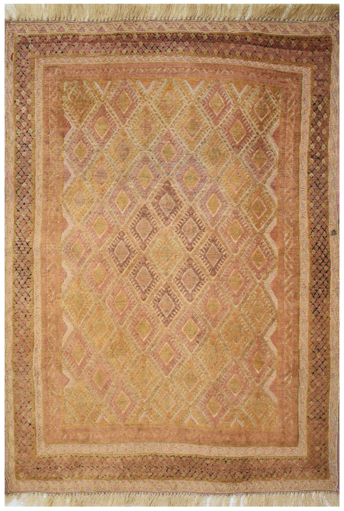 Handmade Mini Mashwani Rug | 105 x 74 cm | 3'4" x 2'4" - Najaf Rugs & Textile
