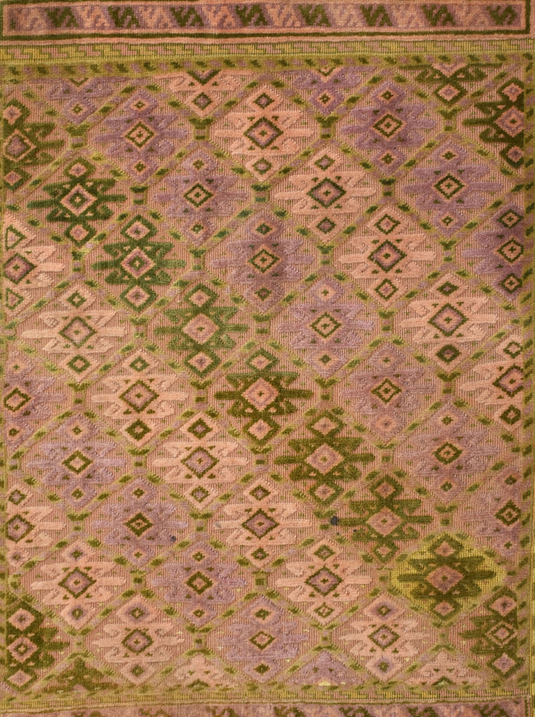 Handmade Mini Mashwani Rug | 87 x 69 cm | 2'8" x 2'2" - Najaf Rugs & Textile