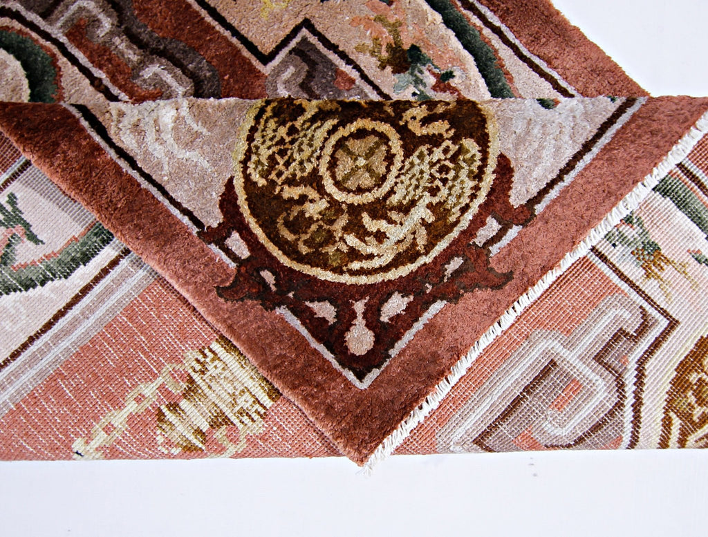 Handmade Mini Silk Chinese Rug | 135 x 69 cm | 4'5" x 2'3" - Najaf Rugs & Textile