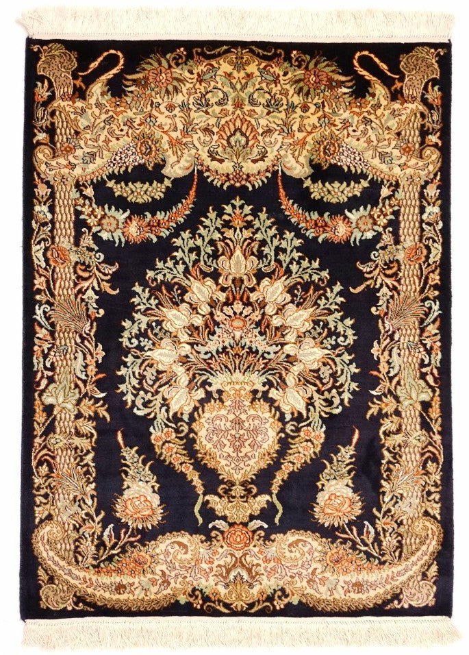 Handmade Mini Silk Rug | 95 x 65 cm - Najaf Rugs & Textile