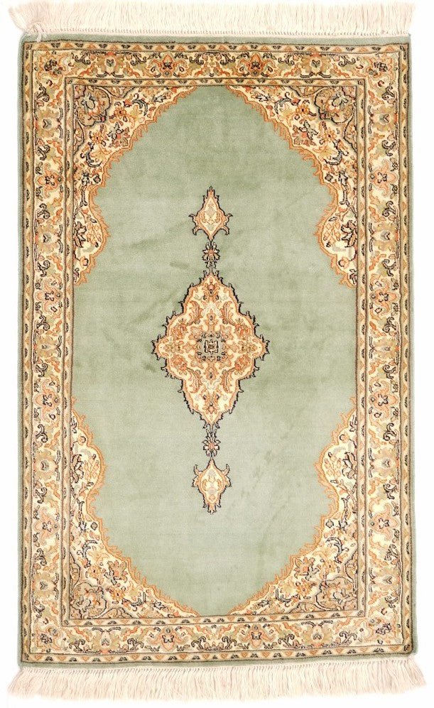 Handmade Mini Silk Rug | 98 x 63 cm - Najaf Rugs & Textile