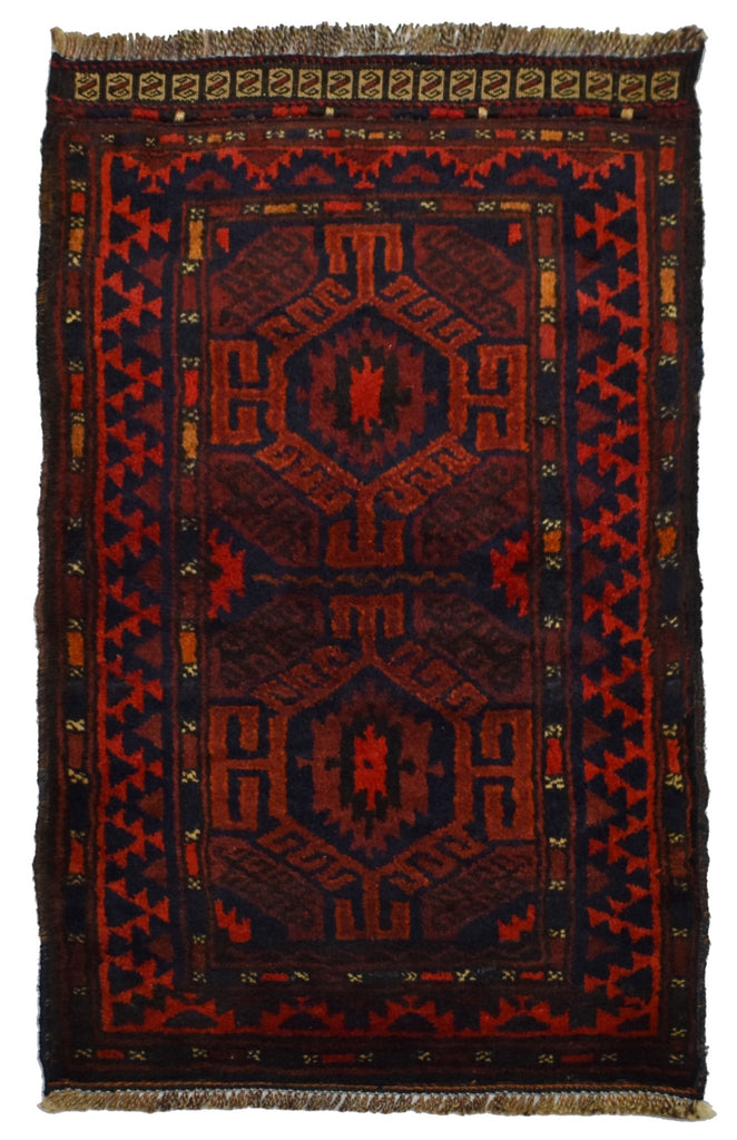 Handmade Mini Tribal Afghan Rug | 100 x 58 cm | 3'2" x 1'9" - Najaf Rugs & Textile