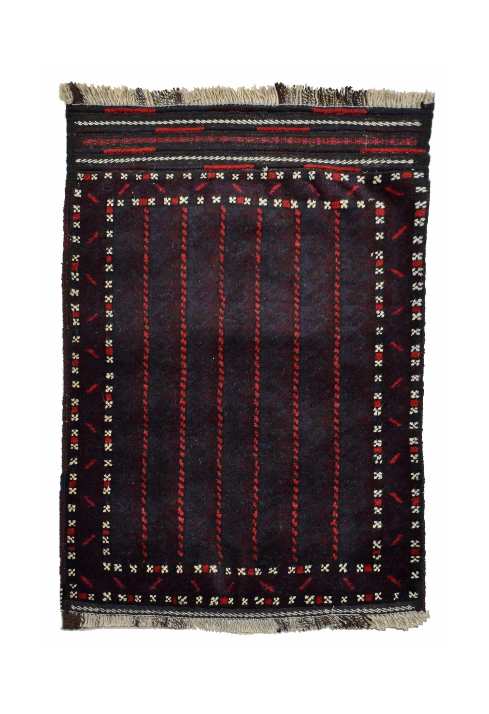 Handmade Mini Tribal Afghan Rug | 105 x 68 cm | 3'4" x 2'2" - Najaf Rugs & Textile