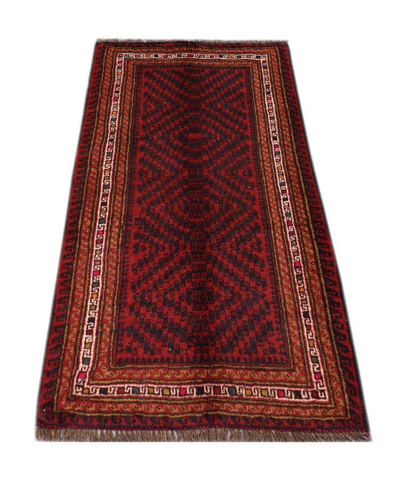 Handmade Mini Tribal Afghan Rug | 108 x 68 cm | 3'7" x 2'3" - Najaf Rugs & Textile