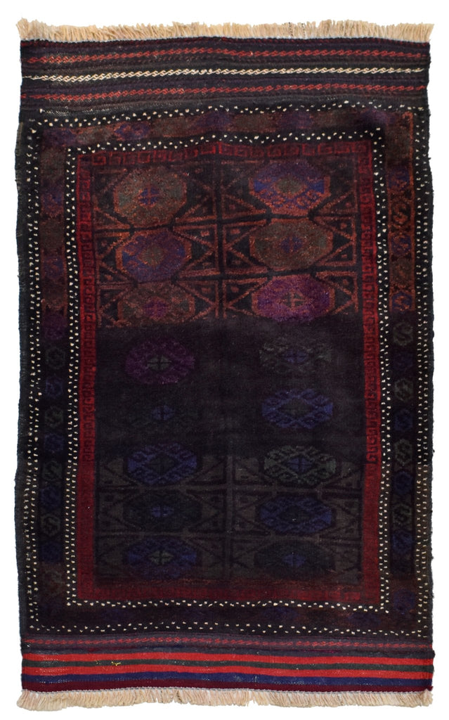Handmade Mini Tribal Afghan Rug | 110 x 66 cm | 3'6" x 2'1" - Najaf Rugs & Textile