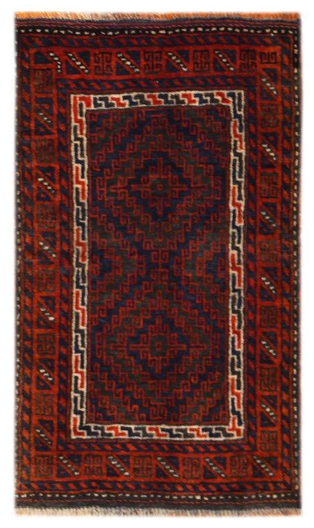 Handmade Mini Tribal Afghan Rug | 99 x 62 cm | 3'3" x 2'1" - Najaf Rugs & Textile