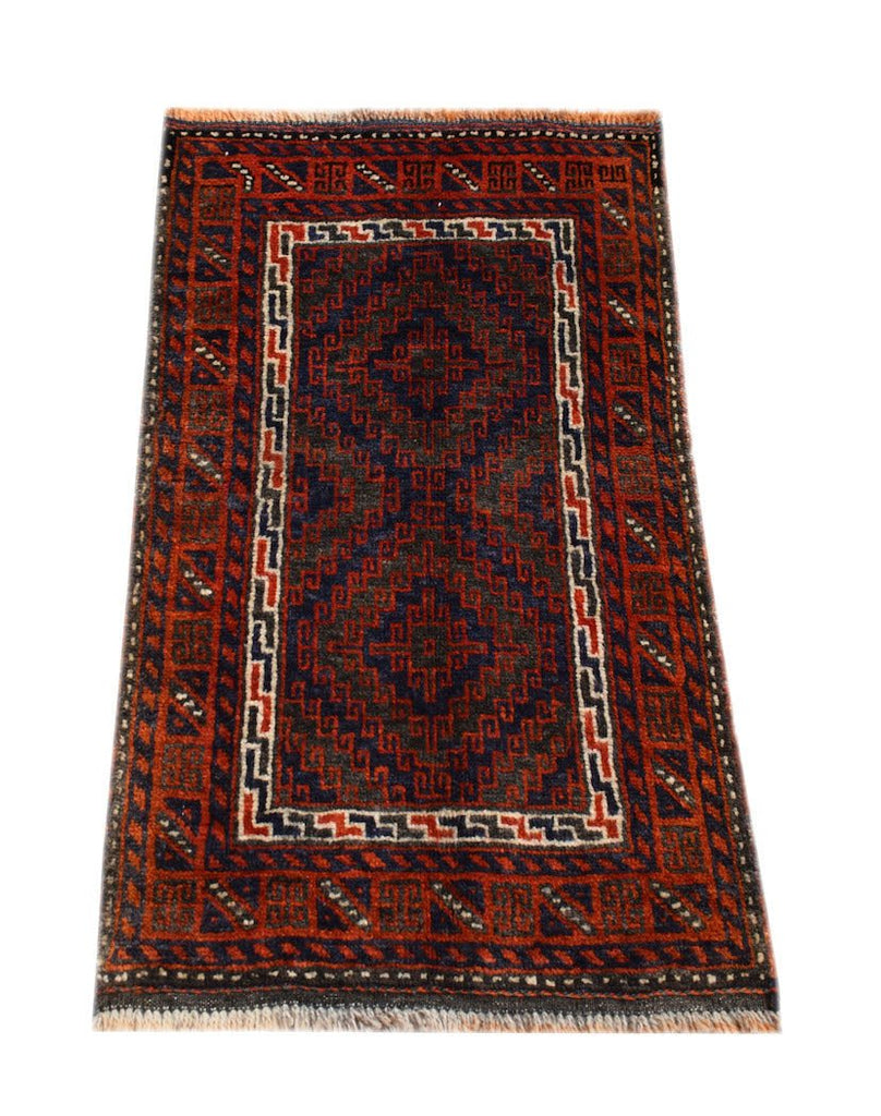 Handmade Mini Tribal Afghan Rug | 99 x 62 cm | 3'3" x 2'1" - Najaf Rugs & Textile