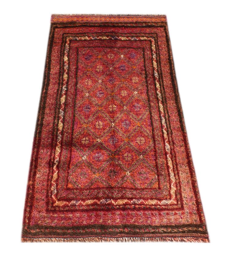 Handmade Mini Tribal Afghan Rug | 99 x 65 cm | 3'3" x 2'2" - Najaf Rugs & Textile