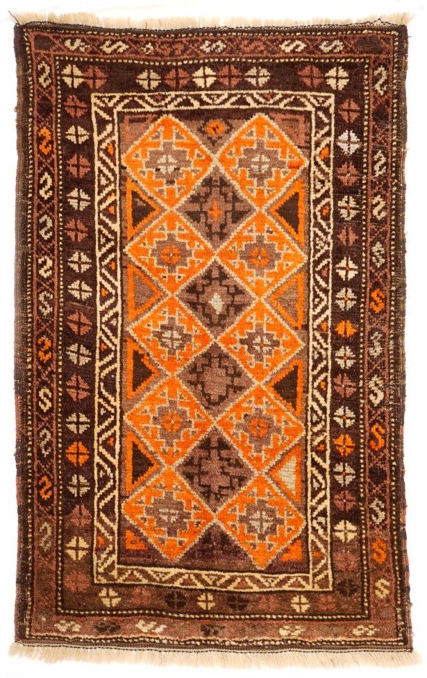Handmade Mini Tribal Rug | 105 x 66 cm | 3'4" x 2'1" - Najaf Rugs & Textile