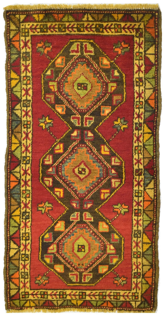 Handmade Mini Tribal Rug | 88 x 46 cm | 2'8" x 1'5" - Najaf Rugs & Textile