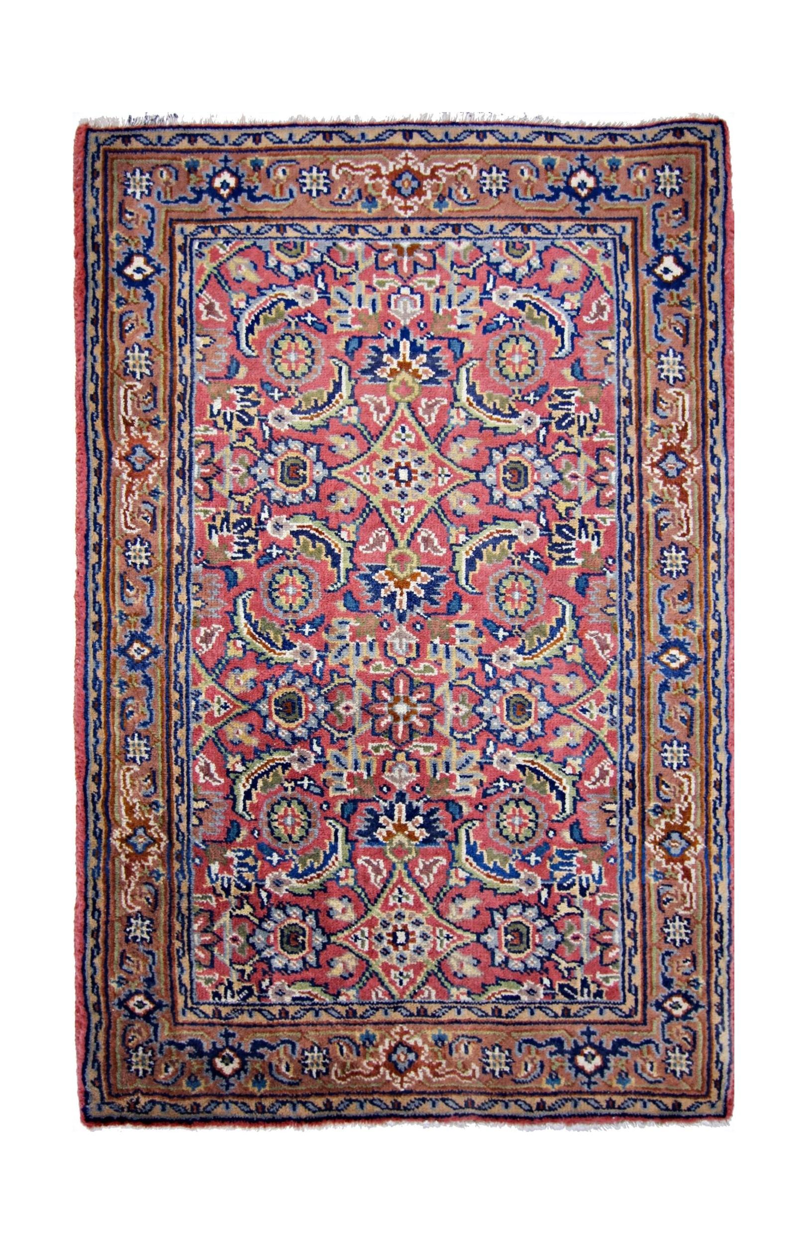 Handmade Mini Vintage Pakistani Rug | 87 x 57 cm | 2'10" x 1'11" - Najaf Rugs & Textile