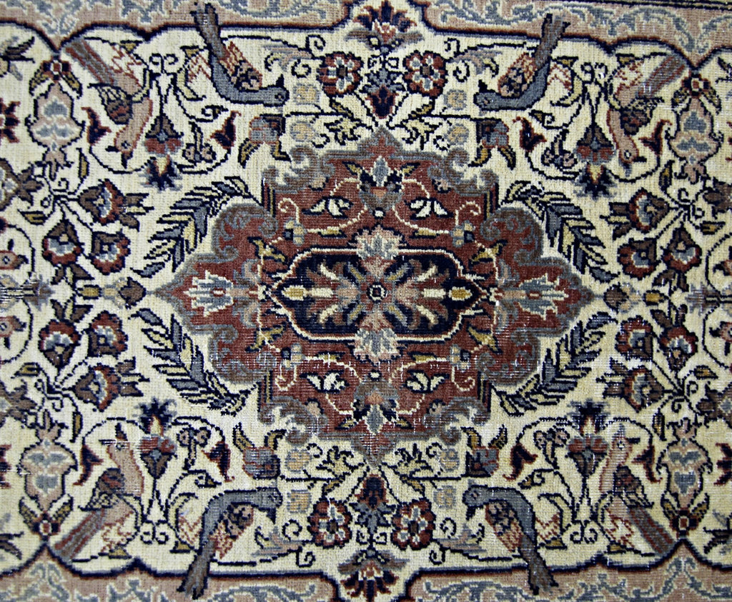 Handmade Mini Vintage Pakistani Rug | 99 x 64 cm | 3'3" x 2'1" - Najaf Rugs & Textile