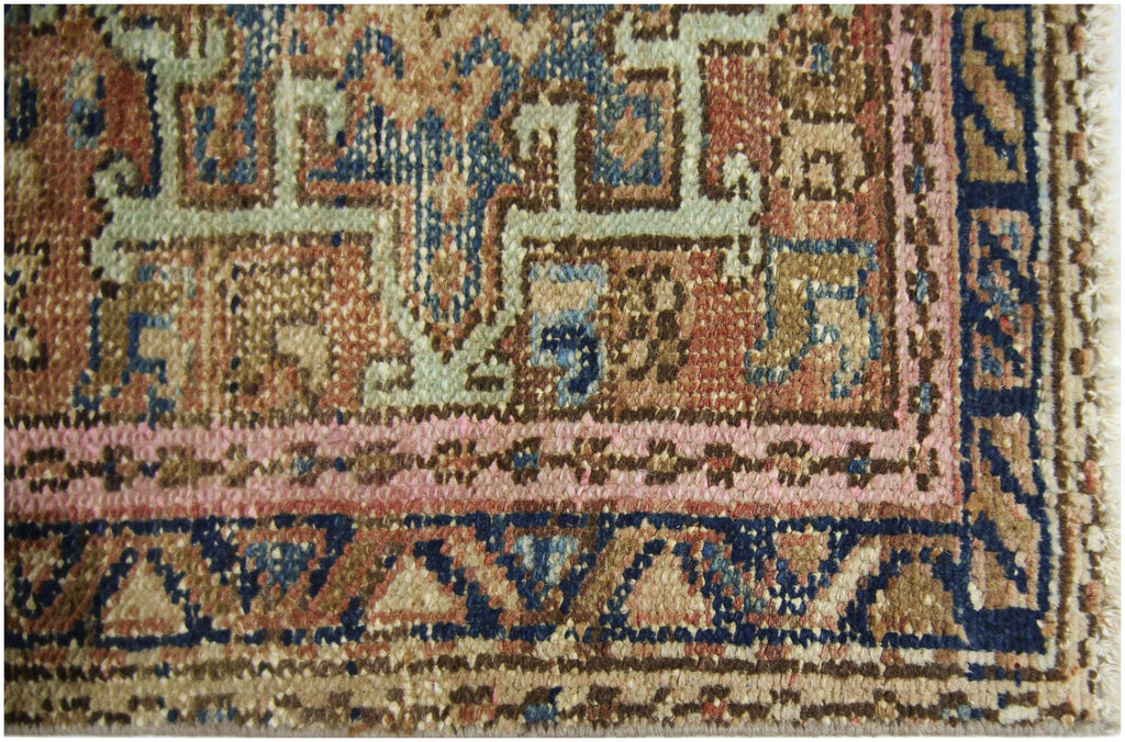 Handmade Mini Vintage Persian Karaja Rug | 109 x 62 cm | 3'7" x 2' - Najaf Rugs & Textile
