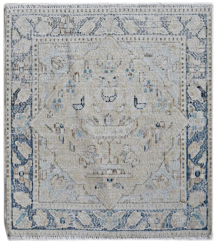 Handmade Mini Vintage Persian Kerman Rug | 52 x 48 cm | 1'9" x 1'7" - Najaf Rugs & Textile
