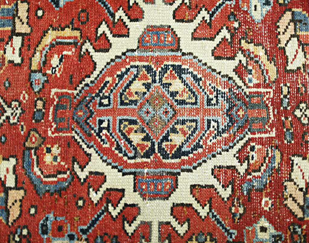Handmade Mini Vintage Persian Rug | 106 x 70 cm | 3'10" x 2'4" - Najaf Rugs & Textile