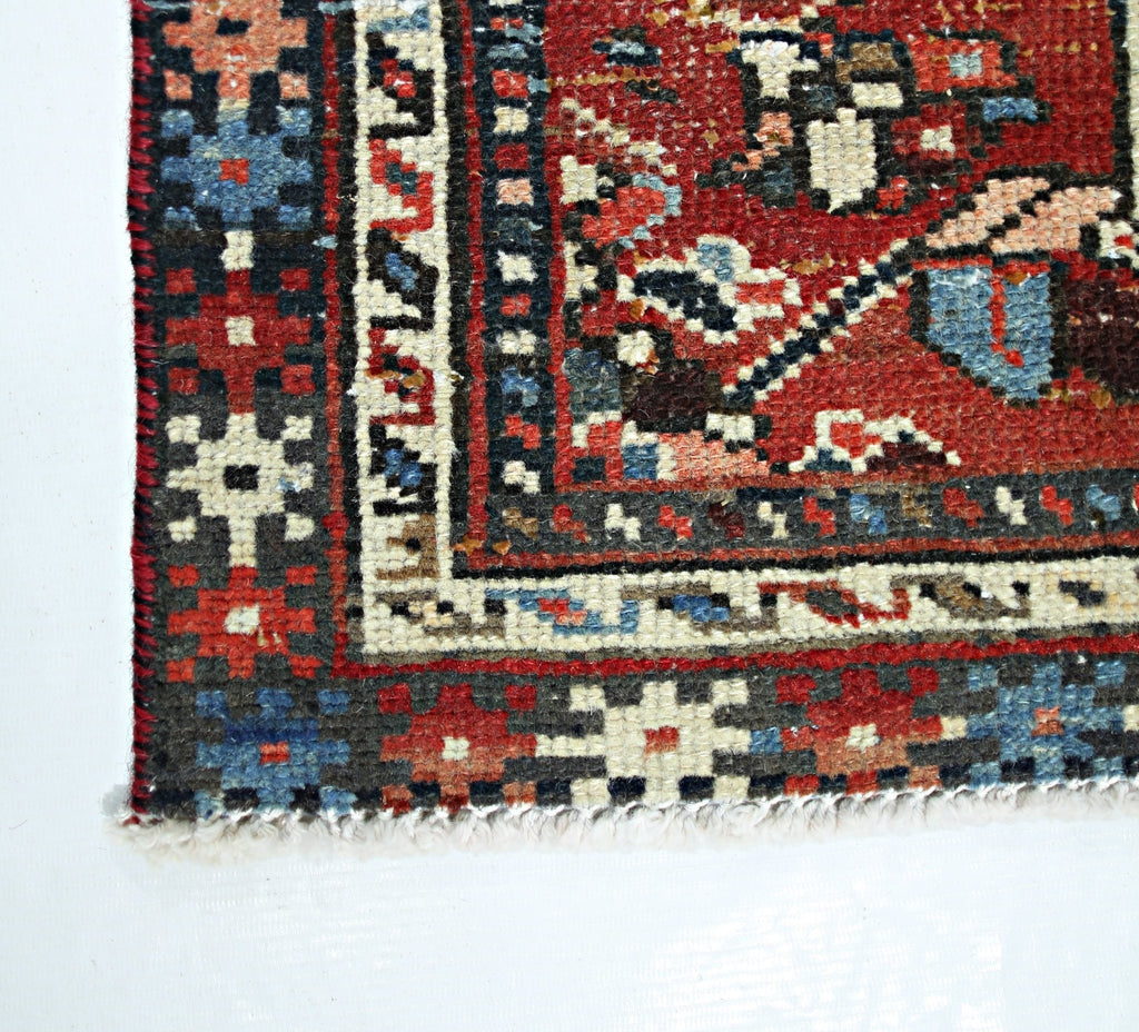 Handmade Mini Vintage Persian Rug | 106 x 70 cm | 3'10" x 2'4" - Najaf Rugs & Textile