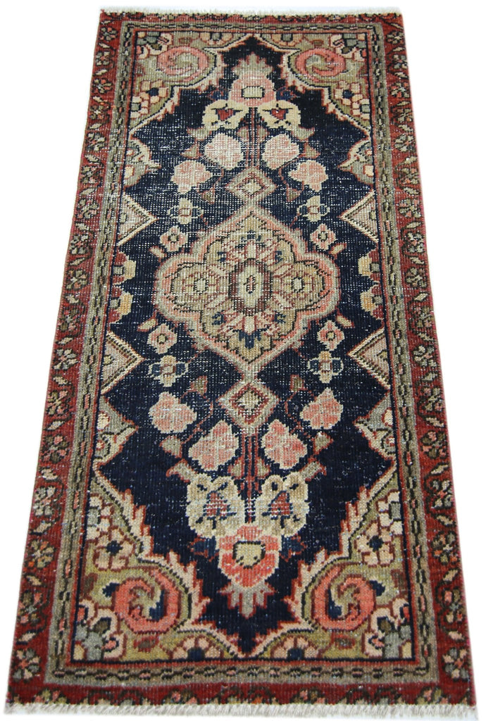 Handmade Mini Vintage Persian Rug | 109 x 56 cm | 3'7" x 1'10" - Najaf Rugs & Textile
