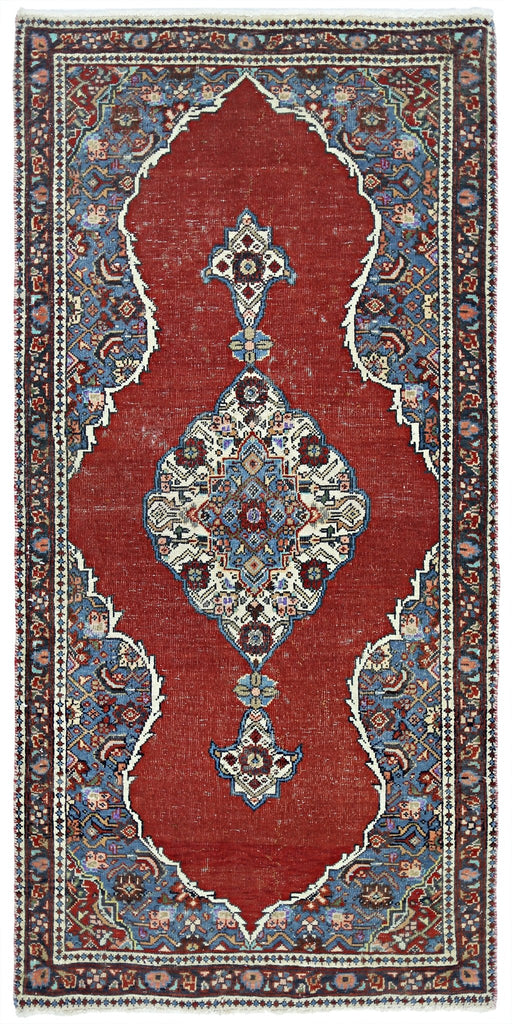 Handmade Mini Vintage Persian Rug | 126 x 65 cm | 4'3" x 2'2" - Najaf Rugs & Textile