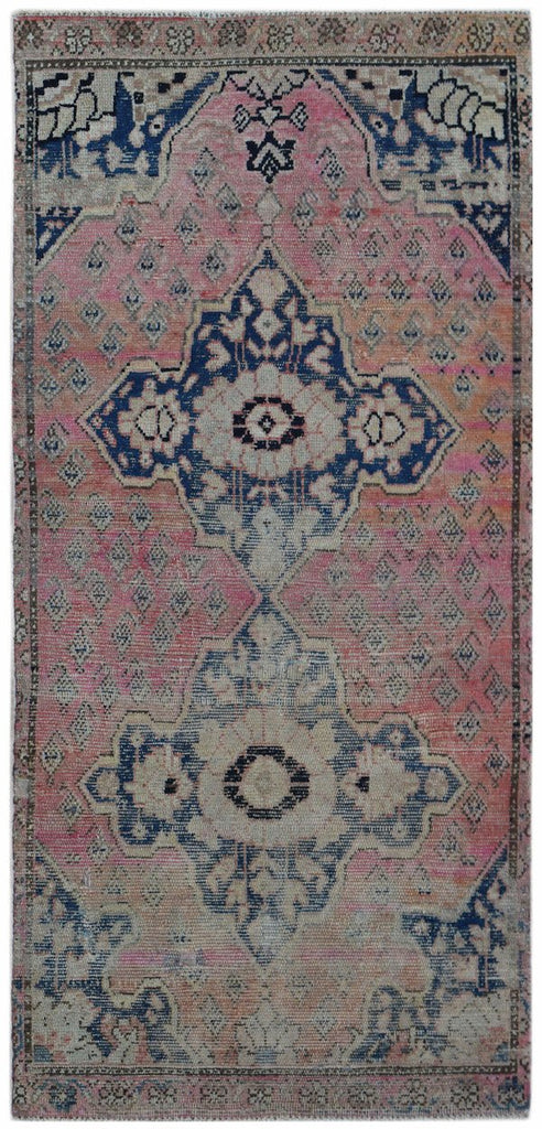 Handmade Mini Vintage Persian Rug | 164 x 78 cm | 5'5" x 2'7" - Najaf Rugs & Textile