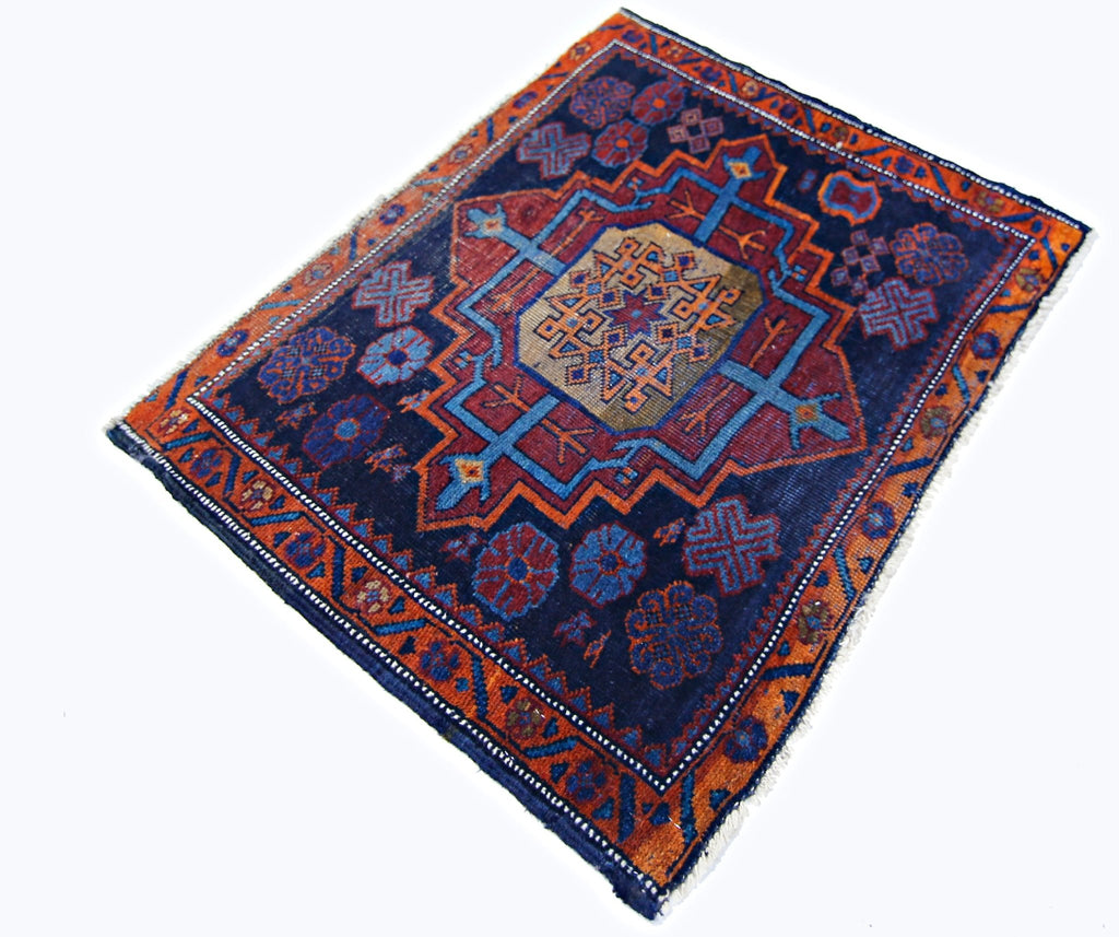 Handmade Mini Vintage Persian Rug | 80 x 65 cm | 2'7" x 2'2" - Najaf Rugs & Textile