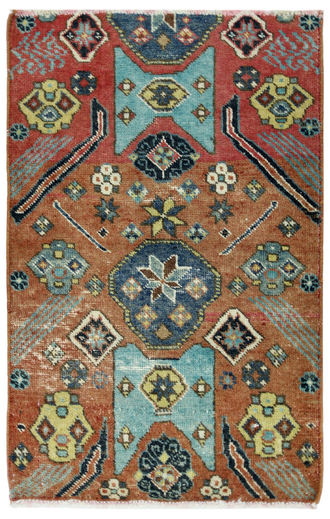 Handmade Mini Vintage Persian Rug | 82 x 53 cm | 2'8" x 1'9" - Najaf Rugs & Textile