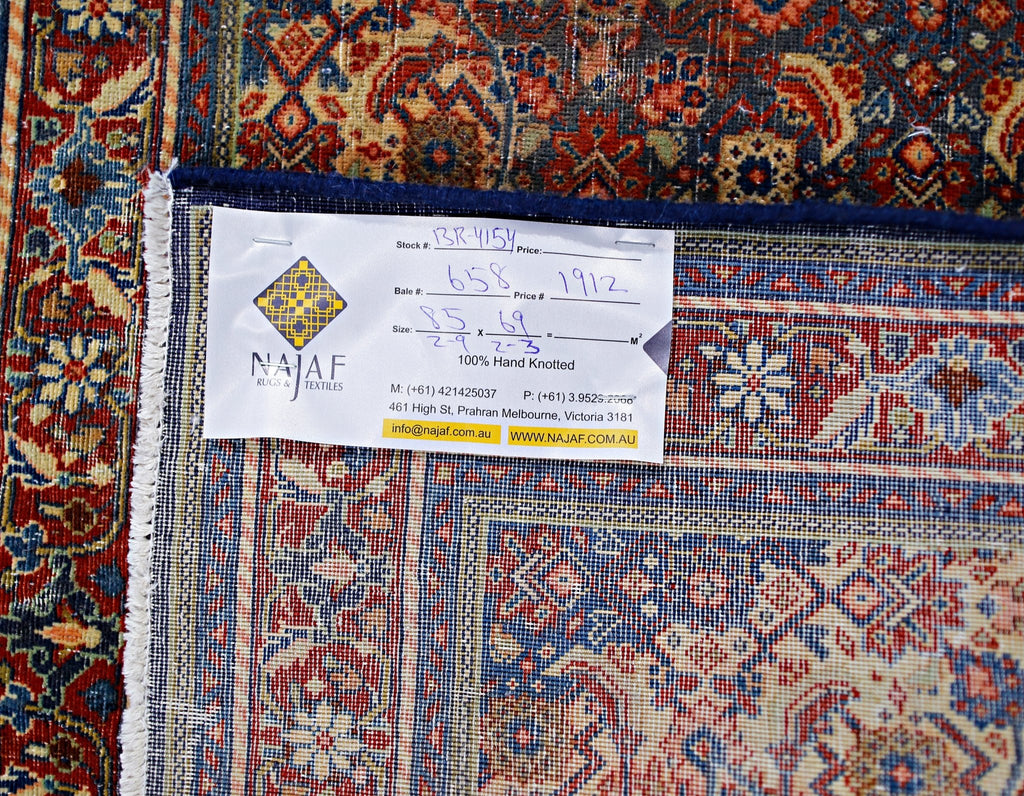 Handmade Mini Vintage Persian Rug | 85 x 69 cm | 2'9" x 2'3" - Najaf Rugs & Textile